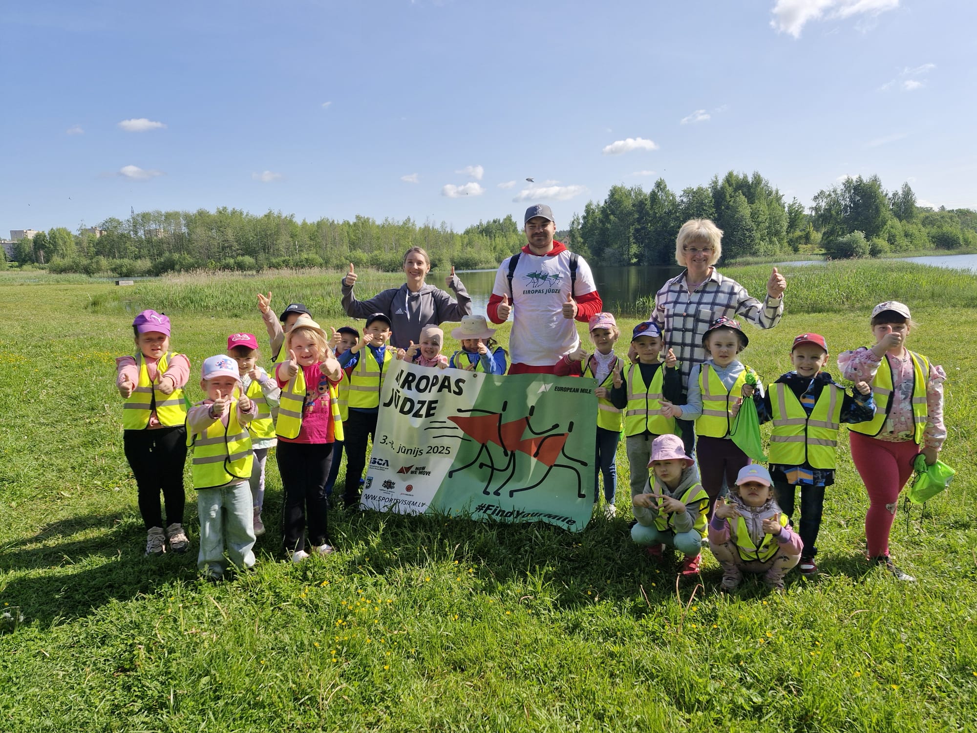 Pirmsskolnieki piedalās Eiropas jūdzē