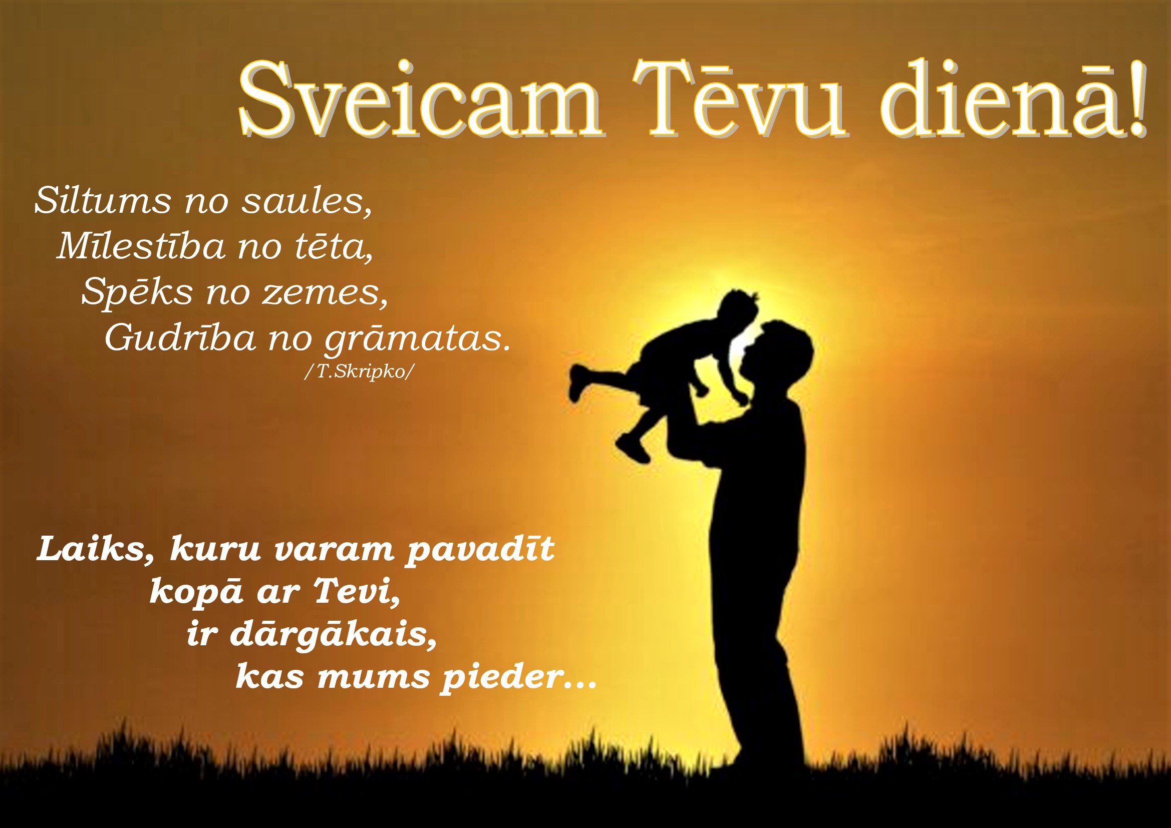 Apsveicam Tēvu dienā!