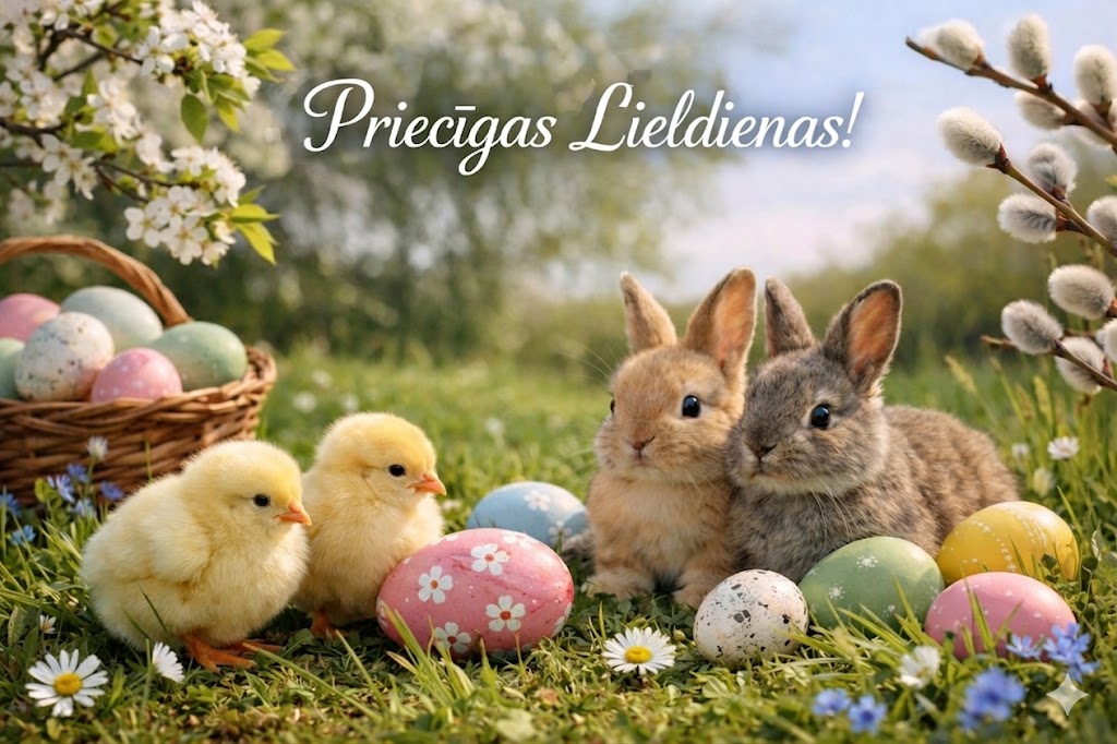 Sirsnīgi sveicam Lieldienās!